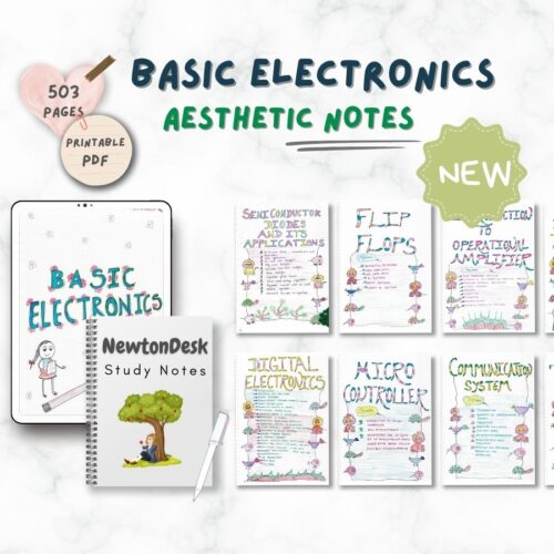 basic electronics aesthetic notes index or topics of newton desk