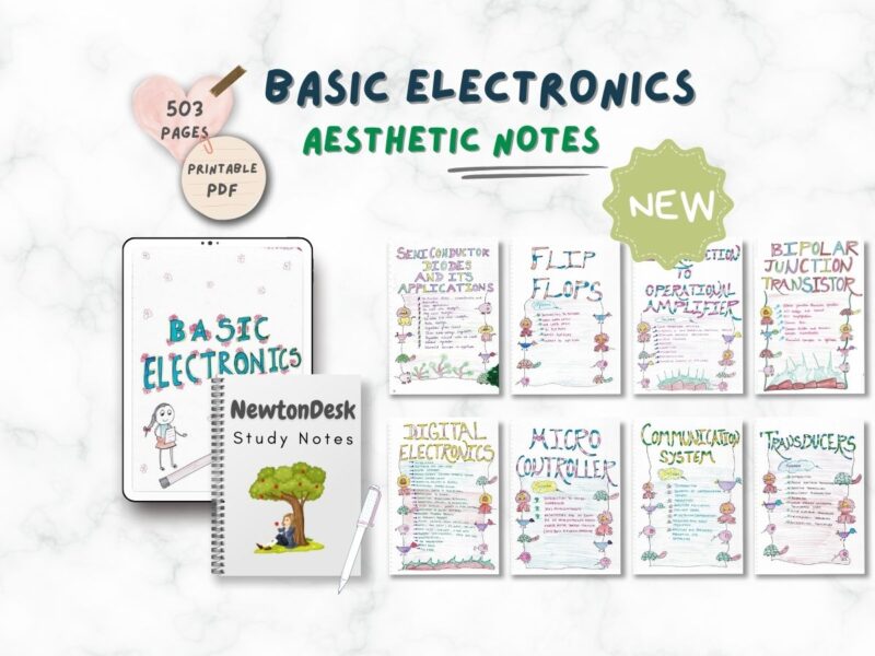 basic electronics aesthetic notes index or topics of newton desk