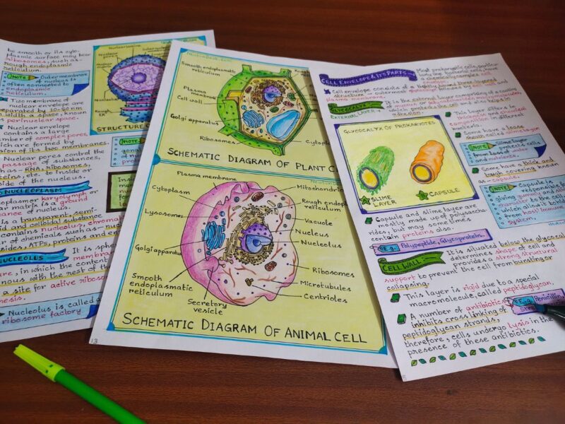 cell diagrams in biology aesthetic notes sample 10 with creative stuff include in photo of physical copy