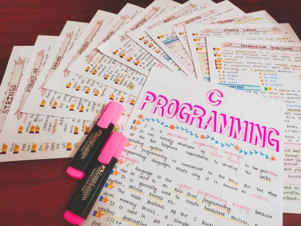 C Programming Language Aesthetic Study Notes [PDF] - NewtonDesk