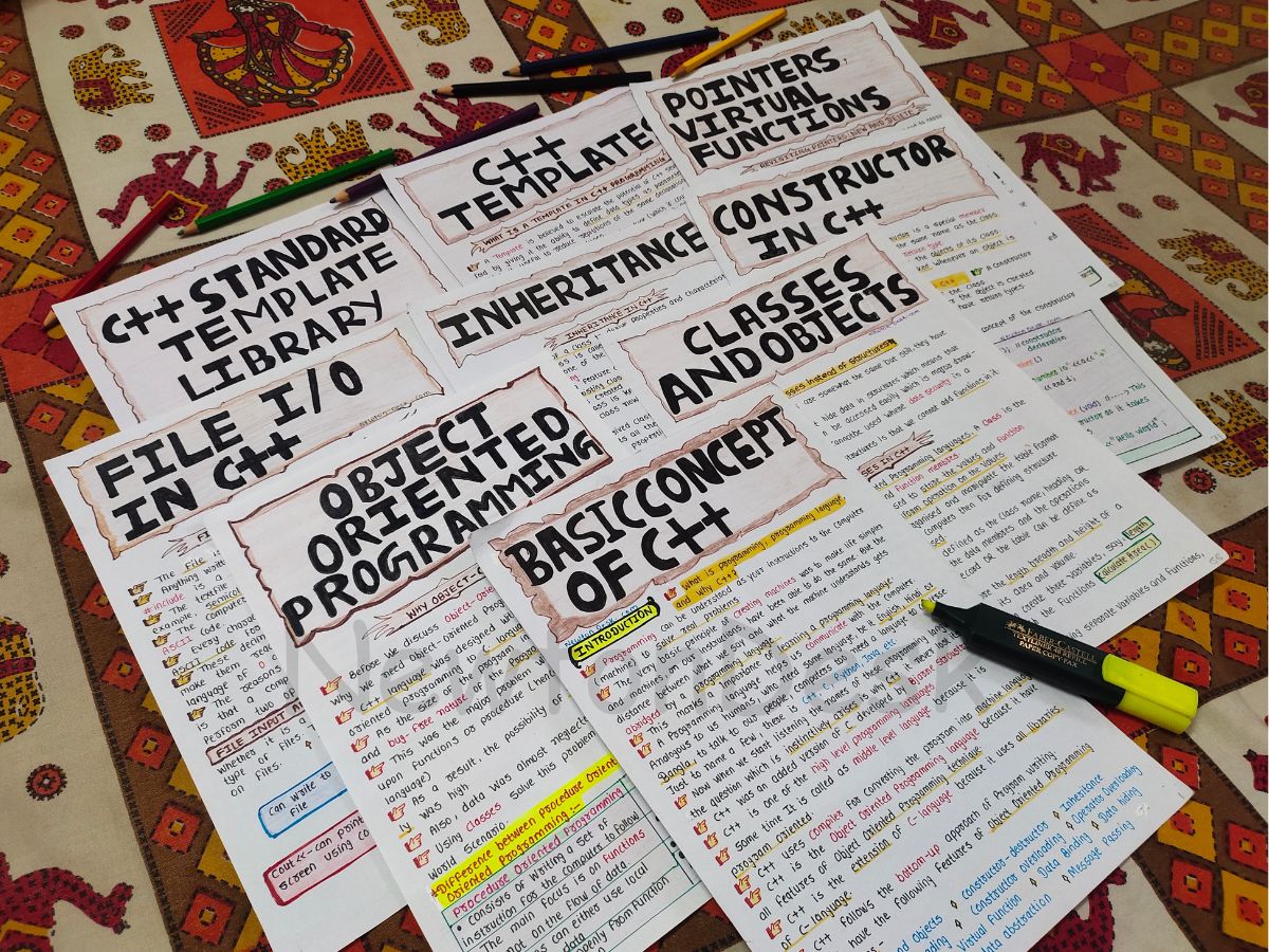 cpp C plus plus programming language color aesthetic notes samples visible as raw image clicked