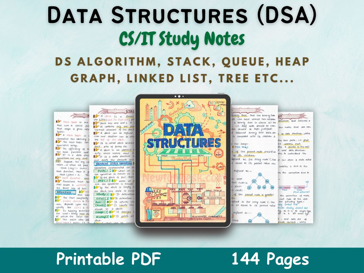 Data Structures & Algorithms (DSA) Aesthetic Study Notes [PDF] - NewtonDesk