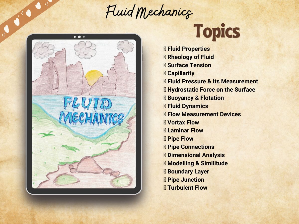 fluid mechanics aesthetic notes index or syllabus for bachelor of civil and mechanical engineering of fe (ncees) for american students