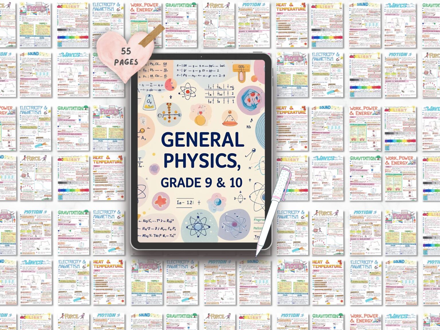 General Physics Aesthetic Notes for High school Physics Grade 9th ...
