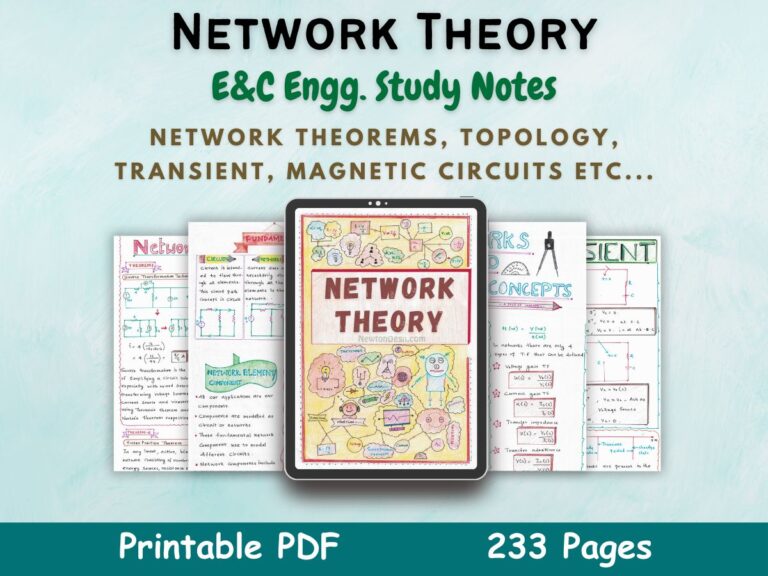 Network Notes.pdf Network Theory Notes PDF – Circuit Analysis, Theorems Explained NewtonDesk