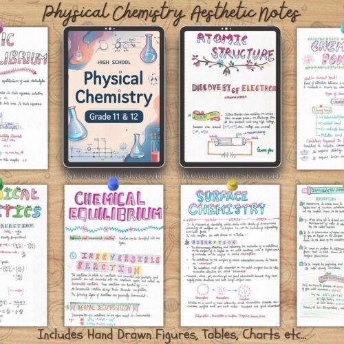 Preview of handwritten Physical Chemistry notes showing clear handwriting and diagram with with neat reactions and concepts for AP chemistry students