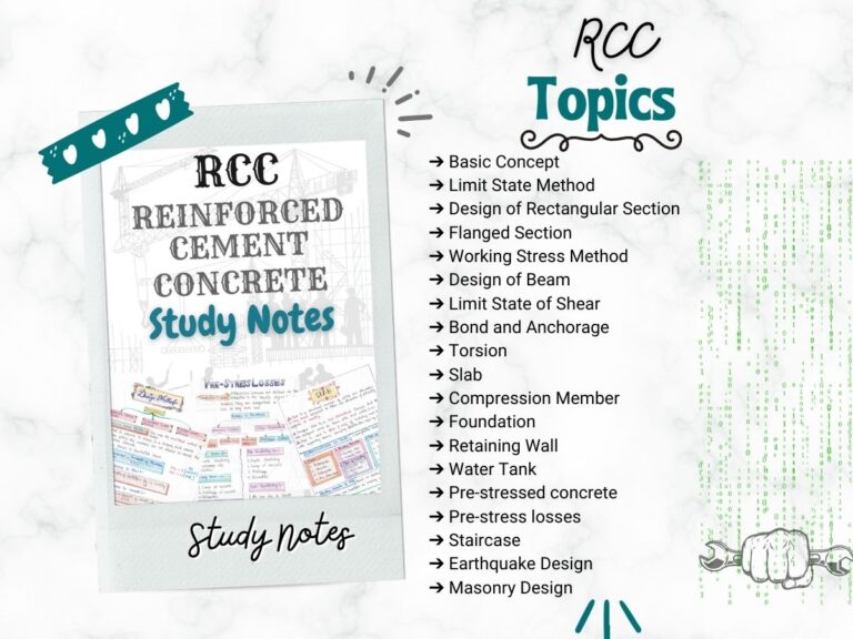 Rccs Study Guide Reinforced Concrete Design (RCC) Notes PDF | Civil Engineering