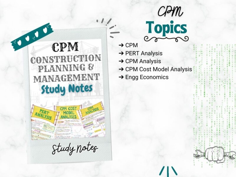 Construction Planning & Management Notes PDF – CPM, PERT