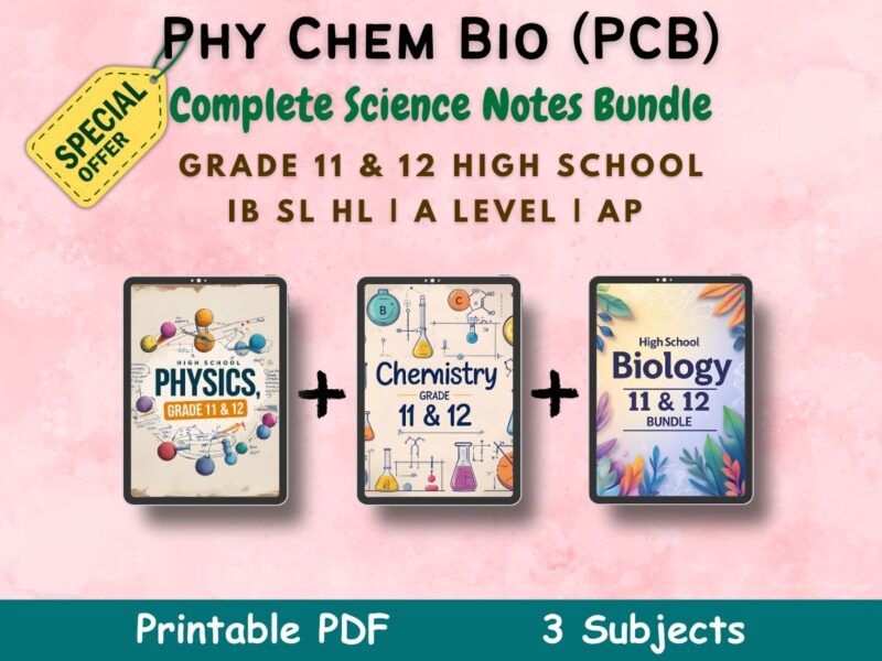 Physics Chem Biology PCB Notes bundle PDF 1 Pink