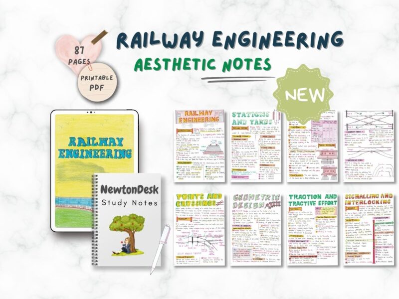 Railway Engineering Aesthetic Notes PDF | for Civil Engineering Course BEng | BTech | GATE - Image 4