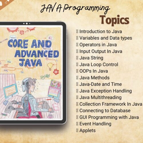 core and advances JAVA programming handwritten aesthetic color notes index or syllabus for USA students