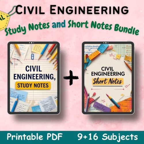 Civil engineering aesthetic study notes and Short Notes PDF Special offer
