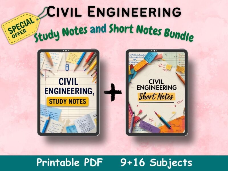 Civil engineering aesthetic study notes and Short Notes PDF Special offer