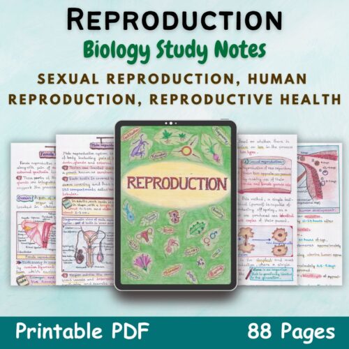 reproduction biology aesthetic notes for high school grade 12 first cover image in blue of newton desk