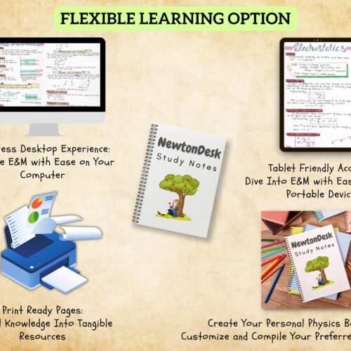 Physics electricity and magnetism study notes learning option to study via ipad, laptop, and printout
